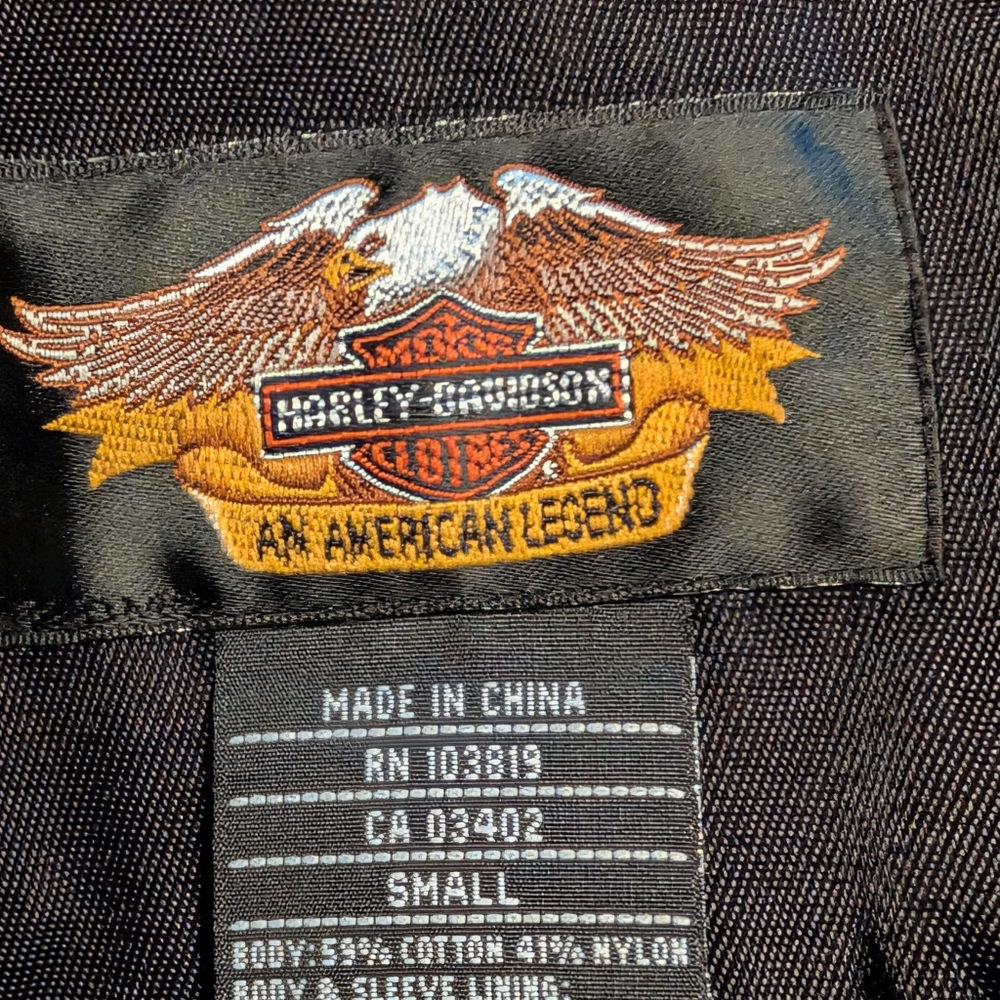 Harley-Davidson Women's Black Nylon Bomber Riding Jacket  RN 103819 - Picture 14 of 16